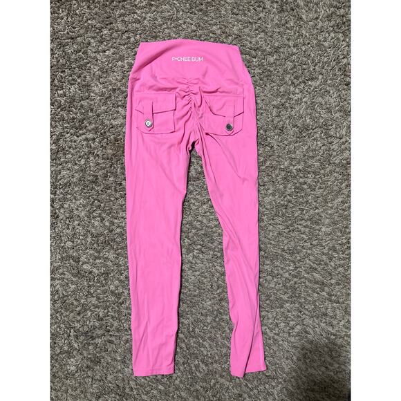PCHEE BUM Scrunch Pocket Legging Barbie Pink L - Picture 3 of 3